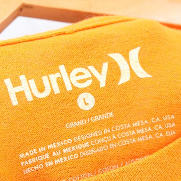 Hurley Shirt Mens Orange Short Sleeve Reckless Isolation Movie Logo Graphic L - Picture 7 of 9